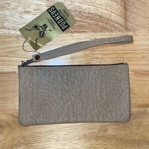 Pudney vintage NWT genuine antelope kudu Hyde leather wristlet cosmetic bag